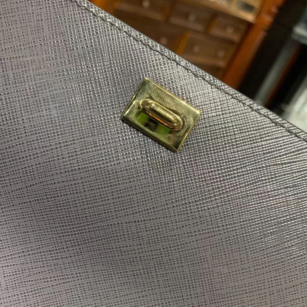 N16 Slightly Used Salvatore Ferragamo Grey Handbag Small - Picture 15 of 16